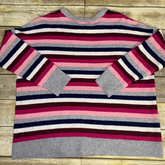 Court & Rowe Striped Merino Wool Crew Neck Sweater Womens Plus size 1X - Picture 2 of 6